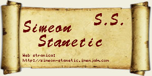 Simeon Stanetić vizit kartica